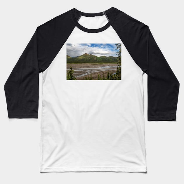 Shallow Riverbed Baseball T-Shirt by andykazie